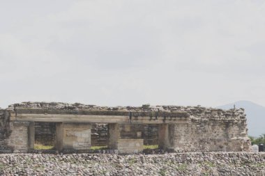 Oaxaca, Oaxaca / Meksika - 21/7/2018: ayrıntı prehispanic Mitla Oaxaca Meksika kalıntıları