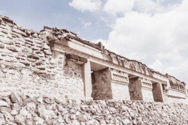 Oaxaca, Oaxaca / Meksika - 21/7/2018: ayrıntı prehispanic Mitla Oaxaca Meksika kalıntıları