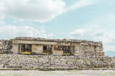 Oaxaca, Oaxaca / Meksika - 21/7/2018: ayrıntı prehispanic Mitla Oaxaca Meksika kalıntıları