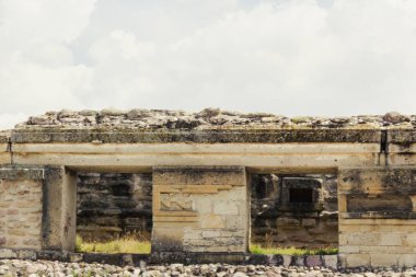 Oaxaca, Oaxaca / Meksika - 21/7/2018: ayrıntı prehispanic Mitla Oaxaca Meksika kalıntıları