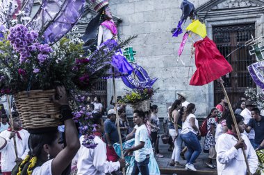 Oaxaca, Oaxaca / Meksika - 21/7/2018: (detay şehir Oaxaca Meksika geleneksel Guelaguetza kutlama )