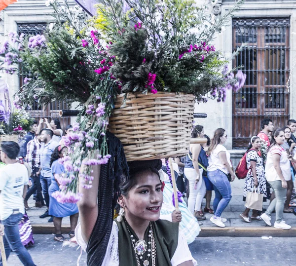 Oaxaca Oaxaca México 2018 Detalle Celebración Tradicional Guelaguetza Centro Oaxaca — Foto de Stock