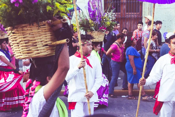 Oaxaca Oaxaca Mexiko 2018 Detail Oslava Tradičního Guelaguetza Centru Města — Stock fotografie