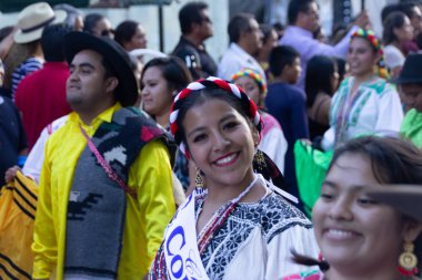 Oaxaca, Oaxaca / Meksika - 21/7/2018: (detay şehir Oaxaca Meksika geleneksel Guelaguetza kutlama )