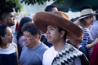 Oaxaca, Oaxaca / Meksika - 21/7/2018: (detay şehir Oaxaca Meksika geleneksel Guelaguetza kutlama )
