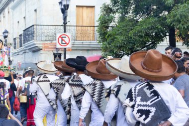 Oaxaca, Oaxaca / Meksika - 21/7/2018: (detay şehir Oaxaca Meksika geleneksel Guelaguetza kutlama )