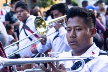 Oaxaca, Oaxaca / Meksika - 21/7/2018: (detay şehir Oaxaca Meksika geleneksel Guelaguetza kutlama )