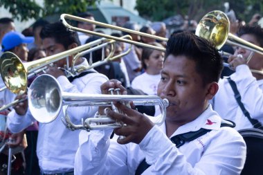 Oaxaca, Oaxaca / Meksika - 21/7/2018: (detay şehir Oaxaca Meksika geleneksel Guelaguetza kutlama )