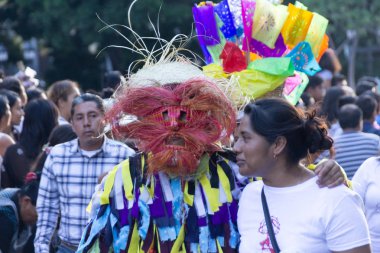 Oaxaca, Oaxaca / Meksika - 21/7/2018: (detay şehir Oaxaca Meksika geleneksel Guelaguetza kutlama )