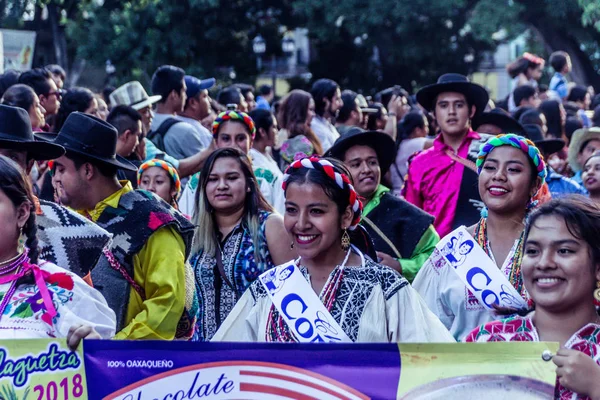 Oaxaca Oaxaca Mexico 2018 Detail Celebration Traditional Guelaguetza Downtown Oaxaca — Stock Photo, Image