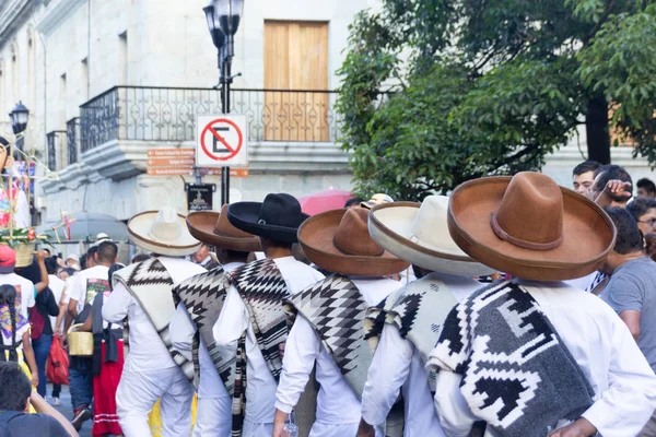 Oaxaca Oaxaca Mexikó 2018 Részletek Ünnep Hagyományos Guelaguetza Belvárosban Oaxaca — Stock Fotó