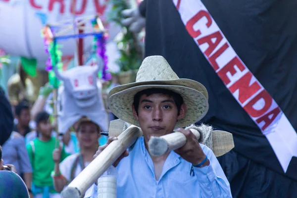 Oaxaca, Oaxaca / Meksika - 21/7/2018: (detay şehir Oaxaca Meksika geleneksel Guelaguetza kutlama )
