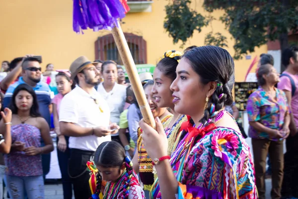 Oaxaca Oaxaca México 2018 Detalle Celebración Tradicional Guelaguetza Centro Oaxaca —  Fotos de Stock