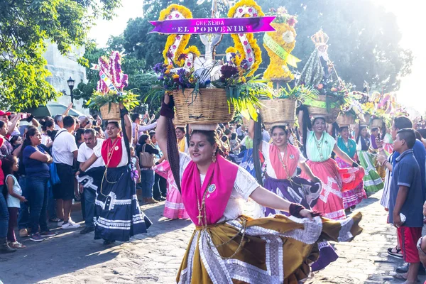 Oaxaca Oaxaca Mexico 2018 Detail Van Viering Van Traditionele Guelaguetza — Stockfoto