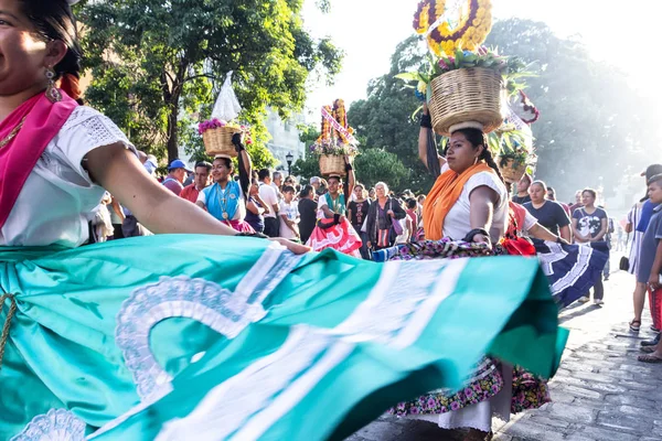 Oaxaca Oaxaca México 2018 Detalhe Celebração Guelaguetza Tradicional Centro Oaxaca — Fotografia de Stock