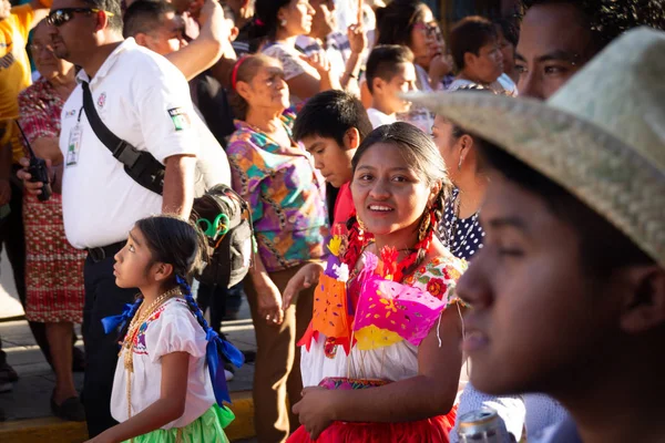 Oaxaca Oaxaca Mexico 2018 Detalj Firandet Traditionella Guelaguetza Centrala Oaxaca — Stockfoto