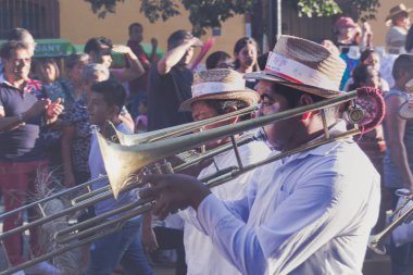 Oaxaca, Oaxaca / Meksika - 21/7/2018: (detay şehir Oaxaca Meksika geleneksel Guelaguetza kutlama )