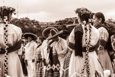 Oaxaca, Oaxaca / Meksika - 21/7/2018: (Oaxaca Meksika geleneksel Guelaguetza kutluyor yerli halkın)