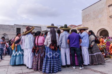 Oaxaca, Oaxaca / Meksika - 21/7/2018: (Oaxaca Meksika geleneksel Guelaguetza kutluyor yerli halkın)