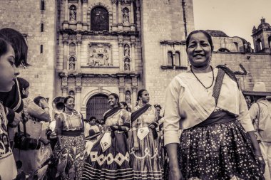 Oaxaca, Oaxaca / Meksika - 21/7/2018: (Oaxaca Meksika geleneksel Guelaguetza kutluyor yerli halkın)