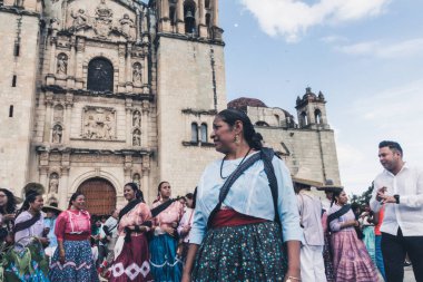 Oaxaca, Oaxaca / Meksika - 21/7/2018: (Oaxaca Meksika geleneksel Guelaguetza kutluyor yerli halkın)