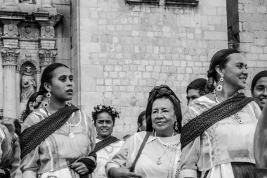 Oaxaca, Oaxaca / Meksika - 21/7/2018: (Oaxaca Meksika geleneksel Guelaguetza kutluyor yerli halkın)