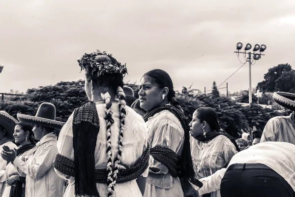 Oaxaca Oaxaca Mexico 2018 Indigenous People Celebrating Traditional Guelaguetza Oaxaca — Stock Photo, Image