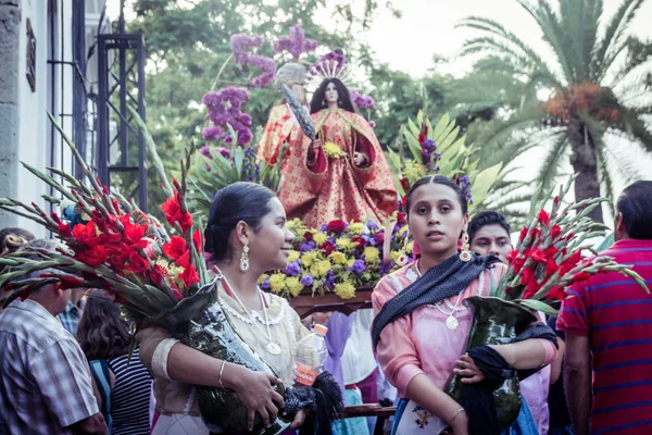 Oaxaca Oaxaca Meksyk 2018 Rdzennych Mieszkańców Świętuje Tradycyjny Guelaguetza Meksyku — Zdjęcie stockowe