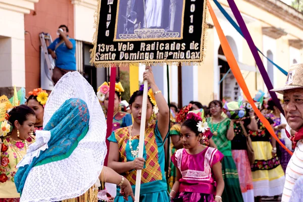 Oaxaca Oaxaca Mexico 2018 Detail Traditional Guelaguetza Celebration Downtown Oaxaca — Stock Photo, Image