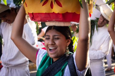 Oaxaca, Oaxaca / Meksika - 21/7/2018: (detay şehir Oaxaca Meksika geleneksel Guelaguetza kutlama )