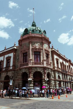 Oaxaca, Oaxaca / Meksika - 21/7/2018: Macedonio Alcala Merkezi Oaxaca Meksika adlı ünlü tiyatro detay