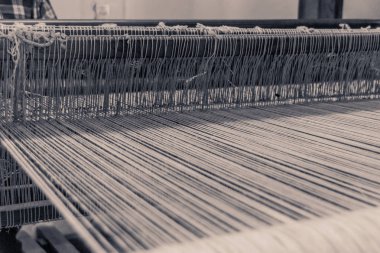 Oaxaca, Oaxaca / Meksika - 21/7/2018: Teoitlan del Valle Oaxaca Meksika içinde geleneksel dokuma tezgâhı detay