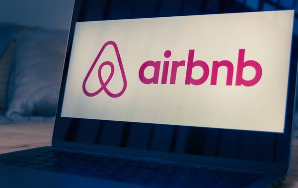 Houston Texas Estados Unidos América 2019 Airbnb Logo Displayed Computer — Foto de Stock