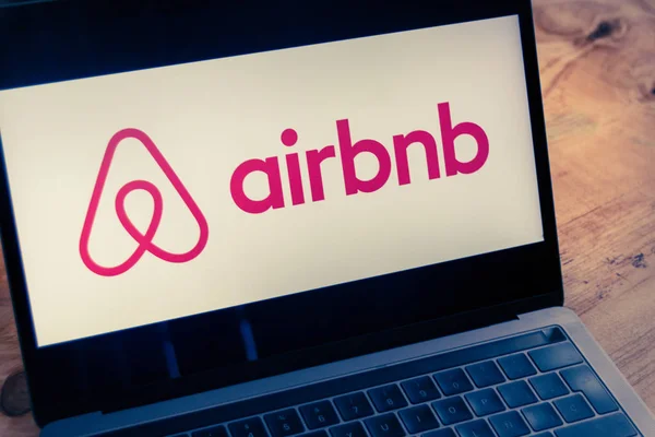 Houston Texas United States America 2019 Logo Airbnb Ditampilkan Pada — Stok Foto