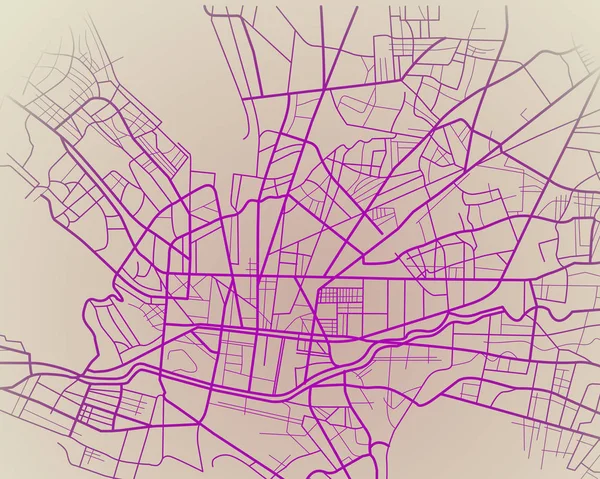 蒙特雷墨西哥城地图的数字插图或绘图 — 图库照片