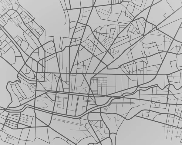 Цифровая Иллюстрация Чертеж Карты Города Монтеррей Мехико — стоковое фото