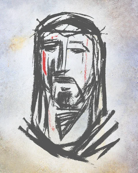 Jesus Christ Face vector illustration