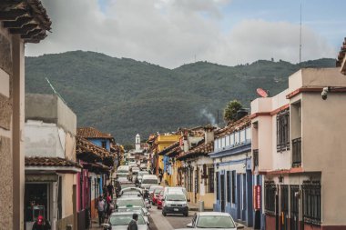 Downtown San Cristobal Chiapas Mex Sokakları