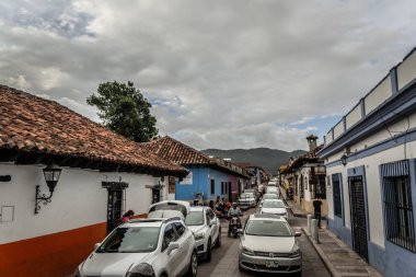 Downtown San Cristobal Chiapas Mex Sokakları