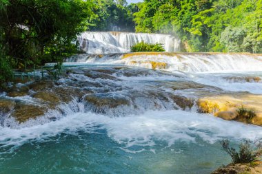 Cascadas de Agua Azul Chiapas Meksika Şelaleler