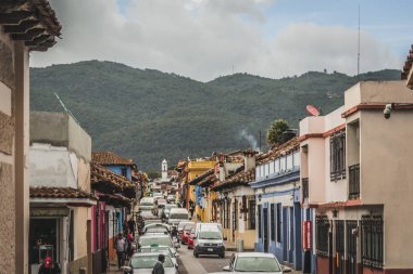 Downtown San Cristobal Chiapas Mex Sokakları