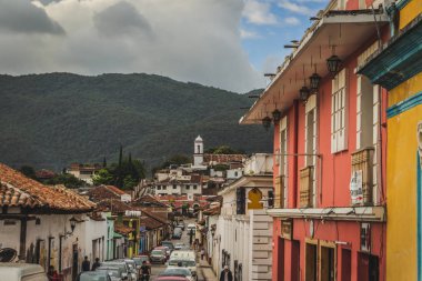 San Cristobal Chiapas Meksika şehir sokaklarının detayı
