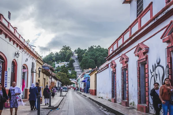 Detalj av gatorna i Downtown San Cristobal Chiapas Mexico — Stockfoto