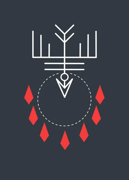 Cyfrowa Ilustracja Lub Rysunek Abstrakcyjnego Minimalnego Symbolu Ducha Świętego Dniu — Wektor stockowy