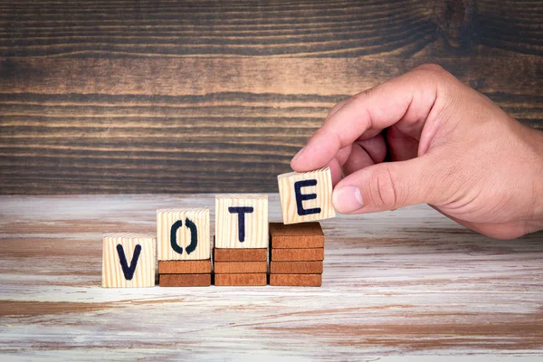 Oy, anket ve referandum. İş ve Meclis üyeleri — Stok fotoğraf