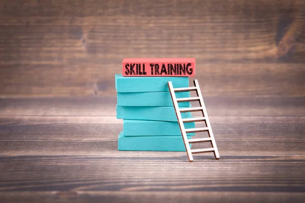 Skill Training Business Concept With Colorful Wooden Blocks