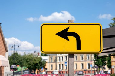 Sarı yol işaret için ok ile bypass