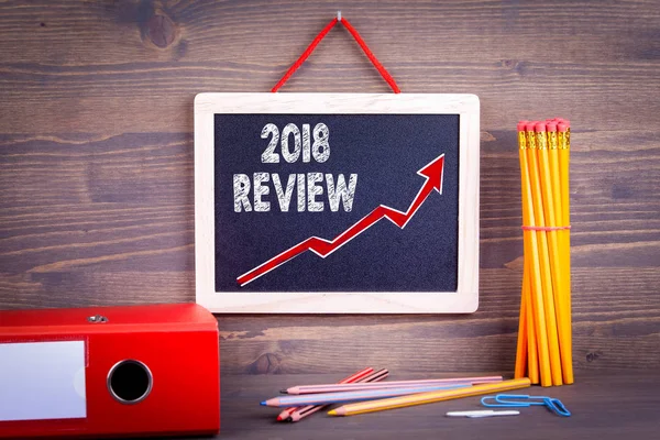 2018 review. Business success concept — Stock Photo, Image