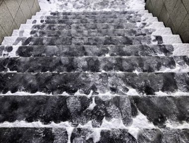 Kaygan merdiven Ice kaplı