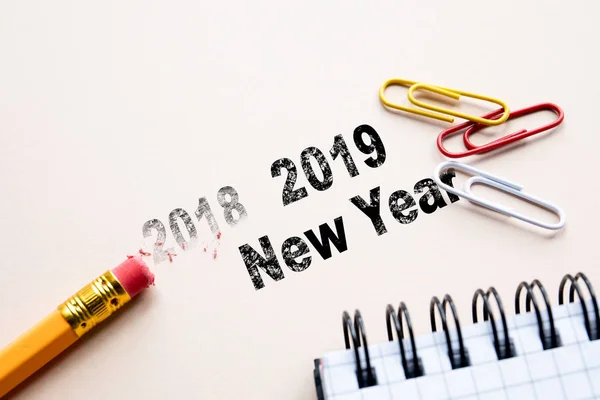 2019 New Year. cencept for action and reaching goals — Stock Photo, Image